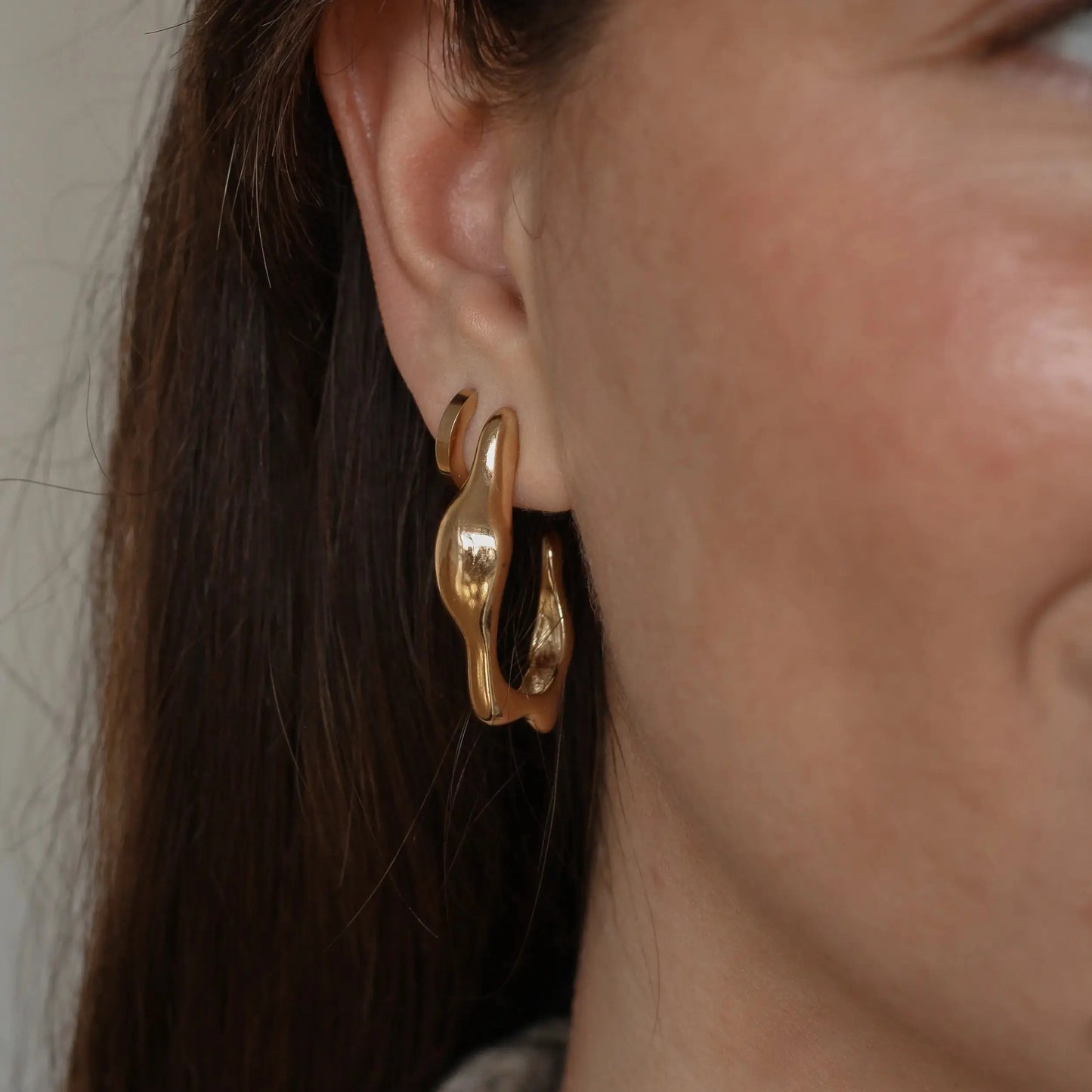 Basic flat and round earrings Vibestella