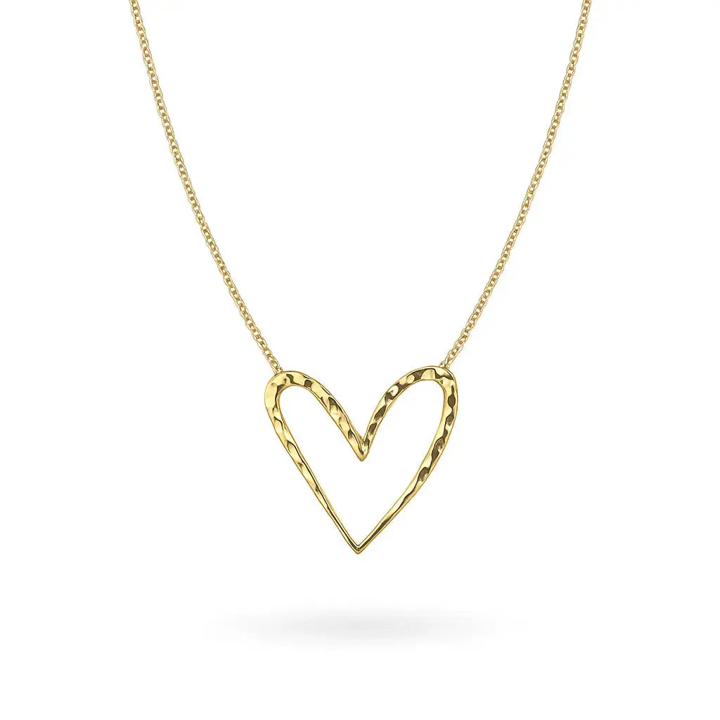 Big open heart necklace Vibestella