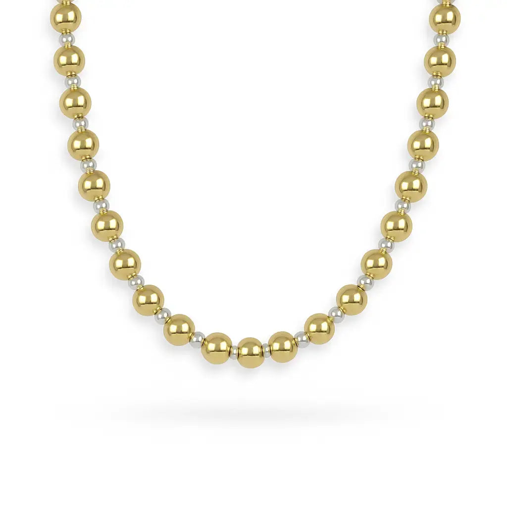 Gold bead and little pearl necklace Vibestella