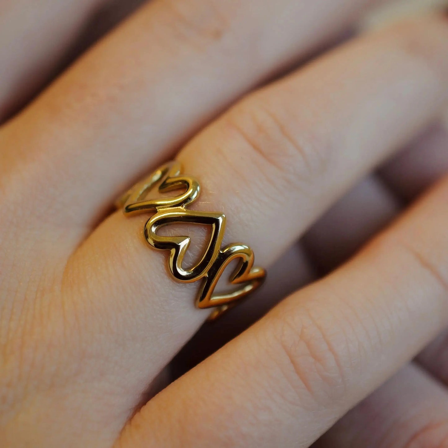 Seven open hearts ring Vibestella