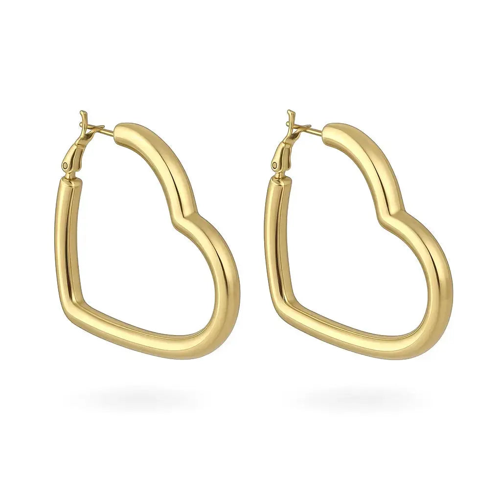 Big open heart earrings Vibestella