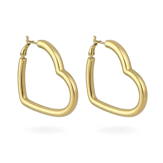 Big open heart earrings Vibestella
