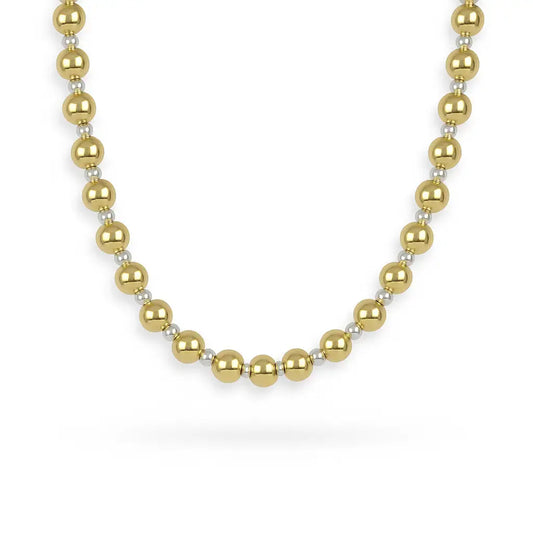 Gold bead and little pearl necklace Vibestella