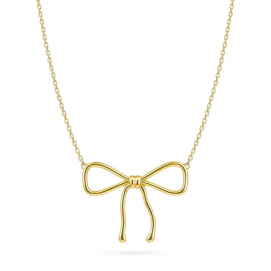 Long big bow necklace Vibestella